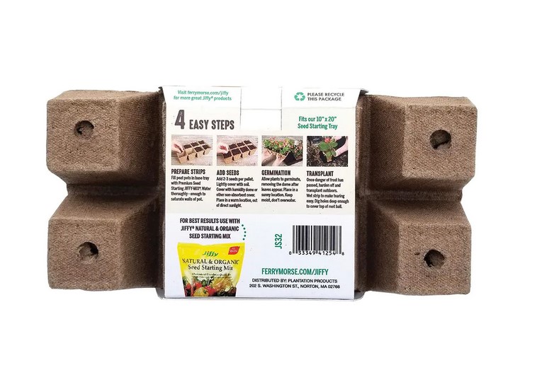 Jiffy-Strips – 1.75″ Square – 50 Peat Cells